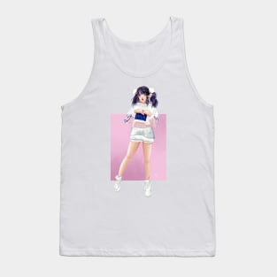 Cute Girl in Milk Outfit Illustration Tank Top